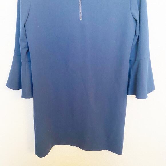 Tibi Bell Sleeve Dress in Midnight Navy 4 - Picture 9 of 11